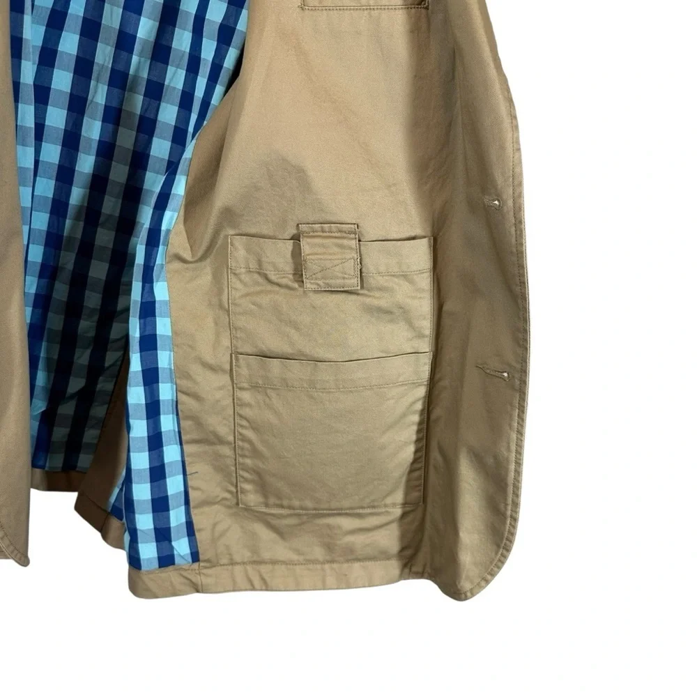 DULUTH Men's 3 XL 2 Button Sports Blazer Jacket Kahki Cotton